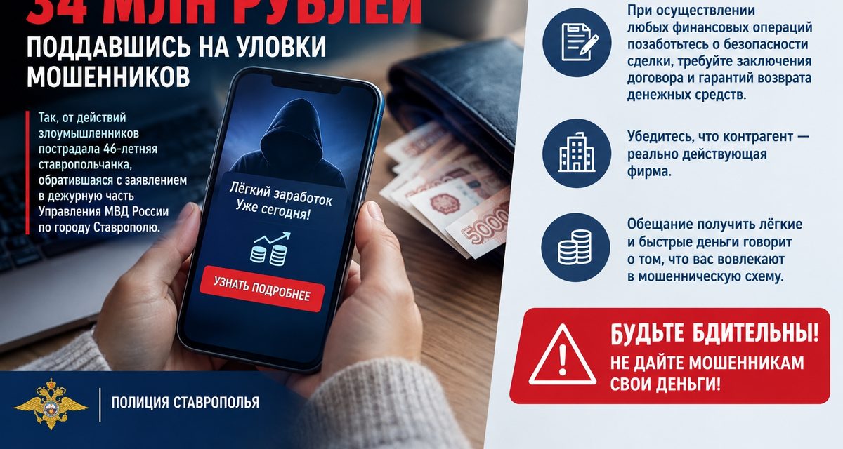 Ставропольчанка заняла у знакомых 4,8 млн и взяла кредиты, поверив псевдоброкеру